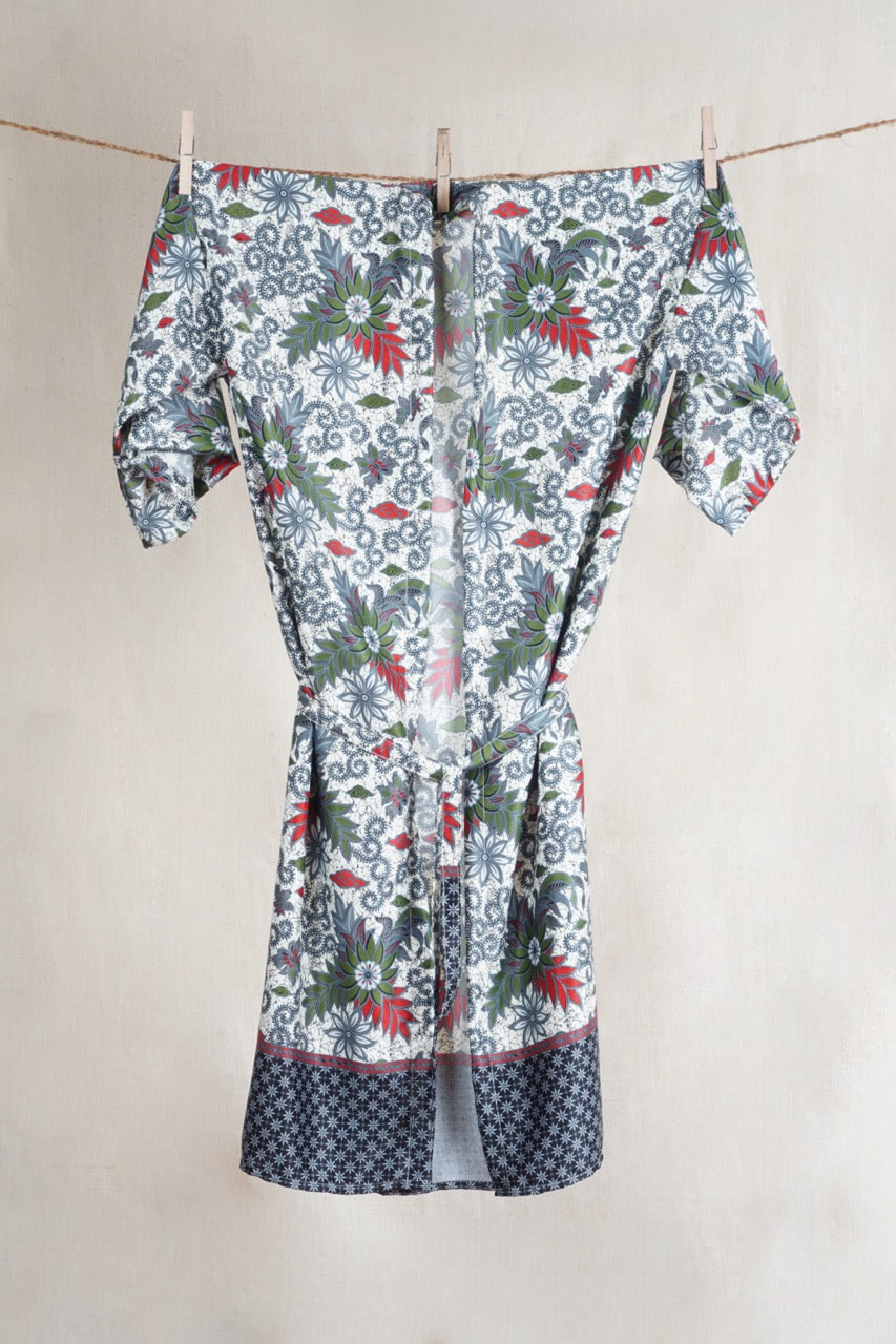 Marble Garden Balinese Silk Kimono
