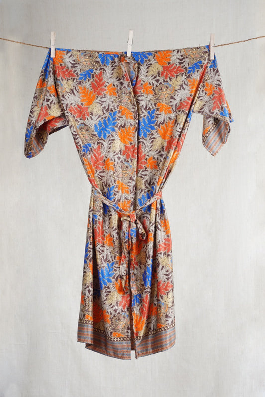 Autumn Sky Balinese Silk Kimono