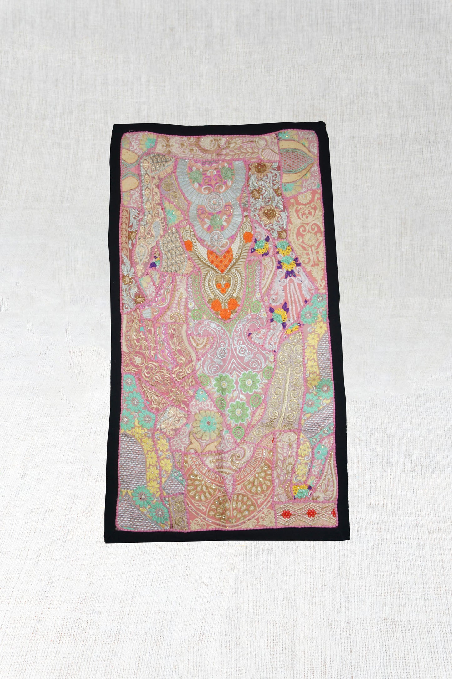 Colorful Caravan Hand-Embroidered Tapestry