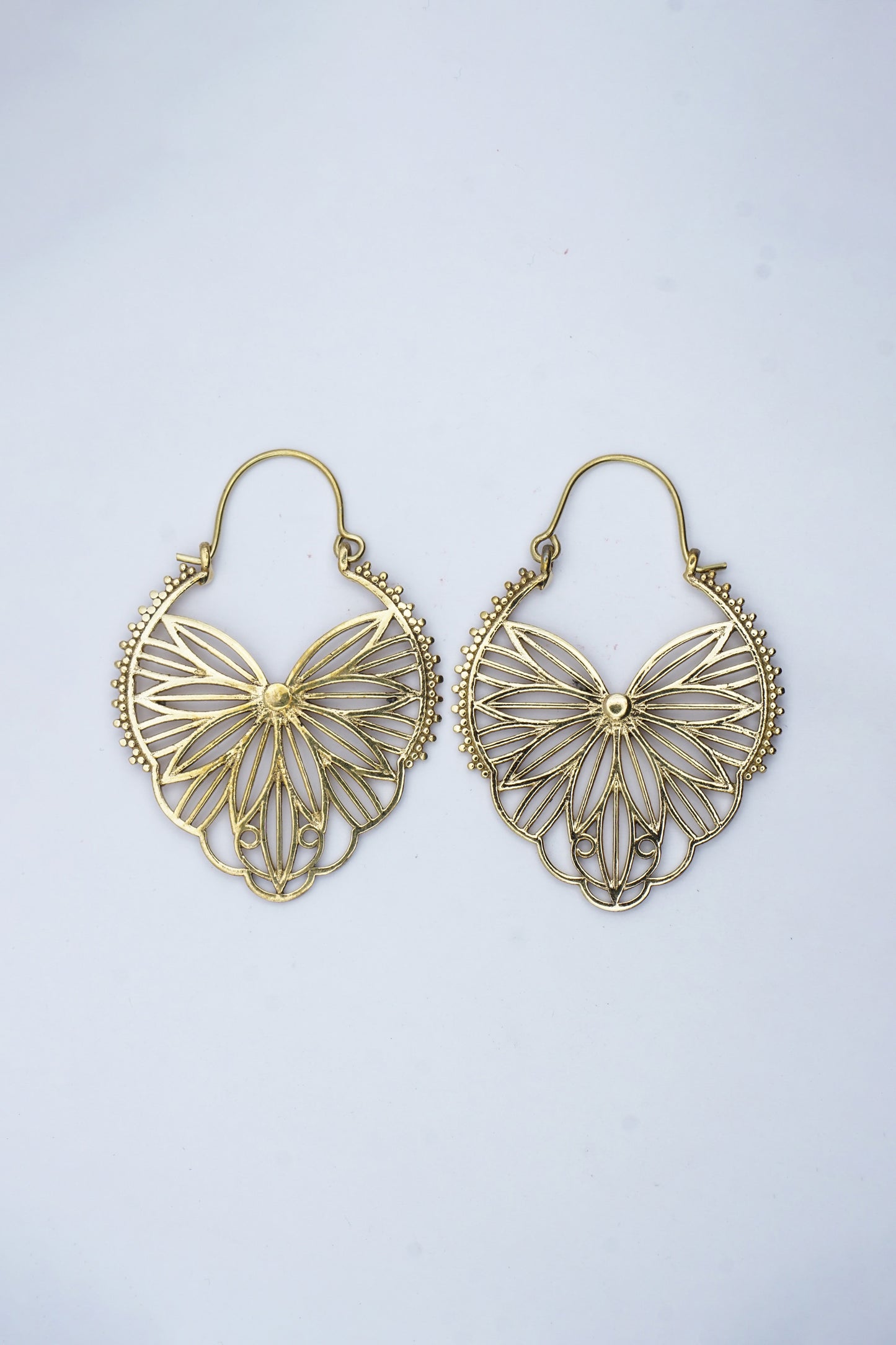 Floral Hoop Earrings