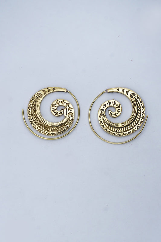 Detailed Small Spiral Earrings