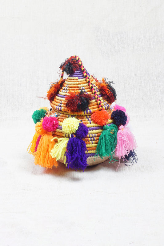 Extravaganza Palm Wicker Mini Bowl with Lid
