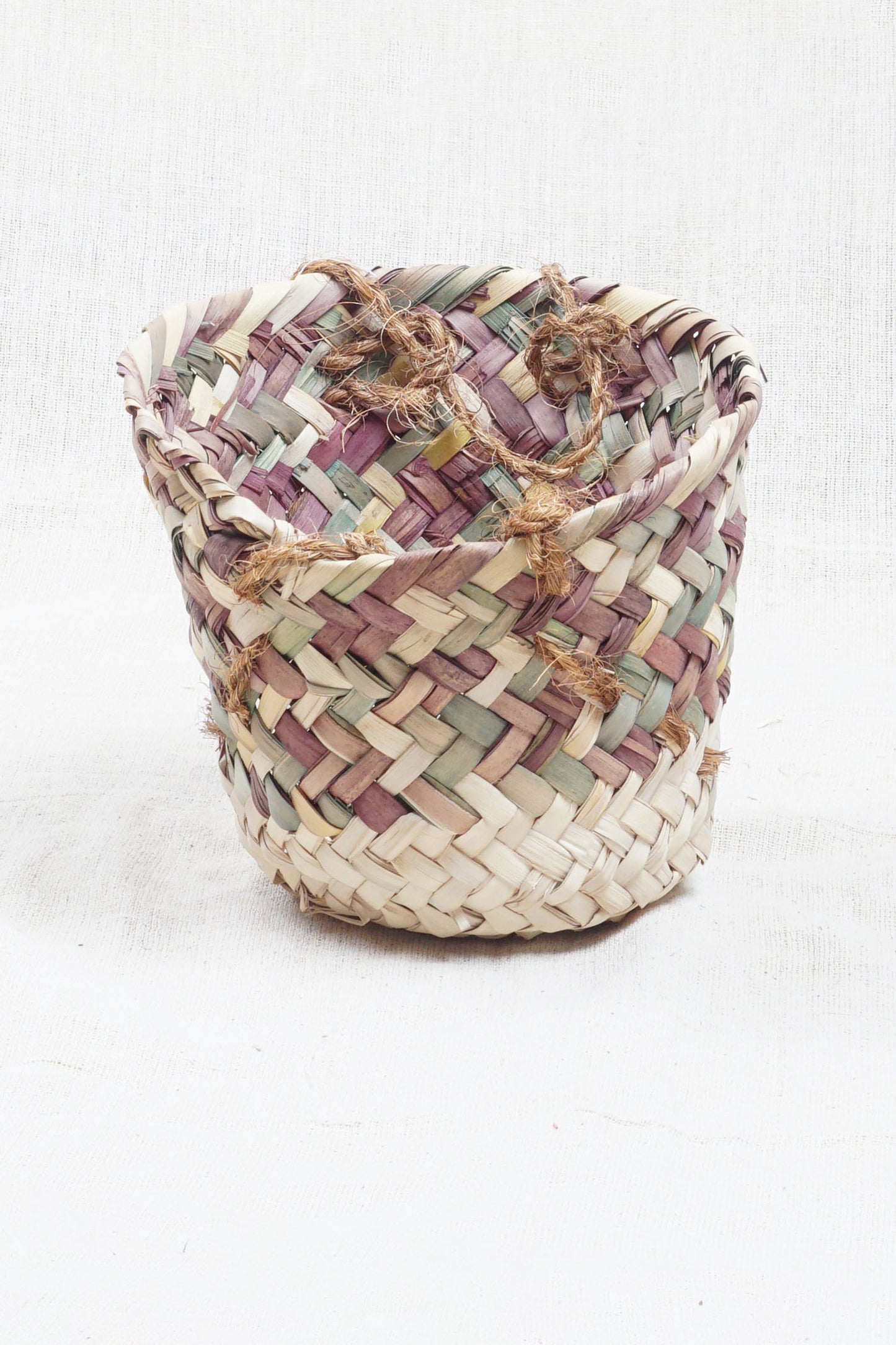 Vintage Palm Wicker Bag