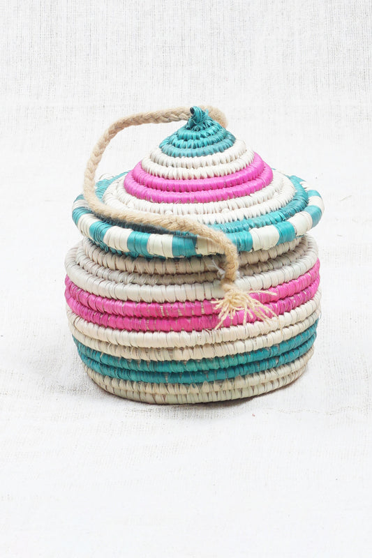 Palm Perfection Palm Wicker Bowl with Lid