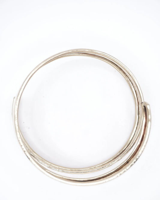 Hand Forged Dimple Brass Arm Bracelet