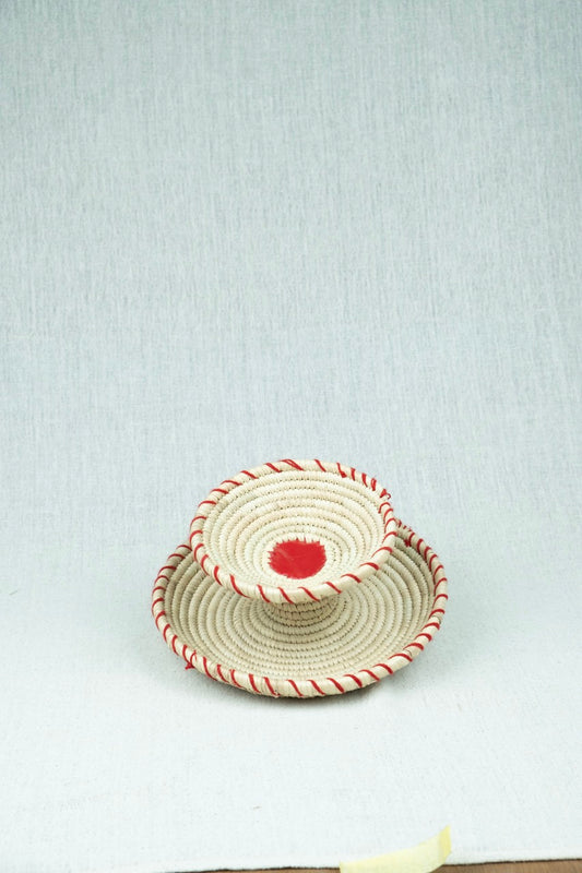 Crimson Stitch Nut Platter L