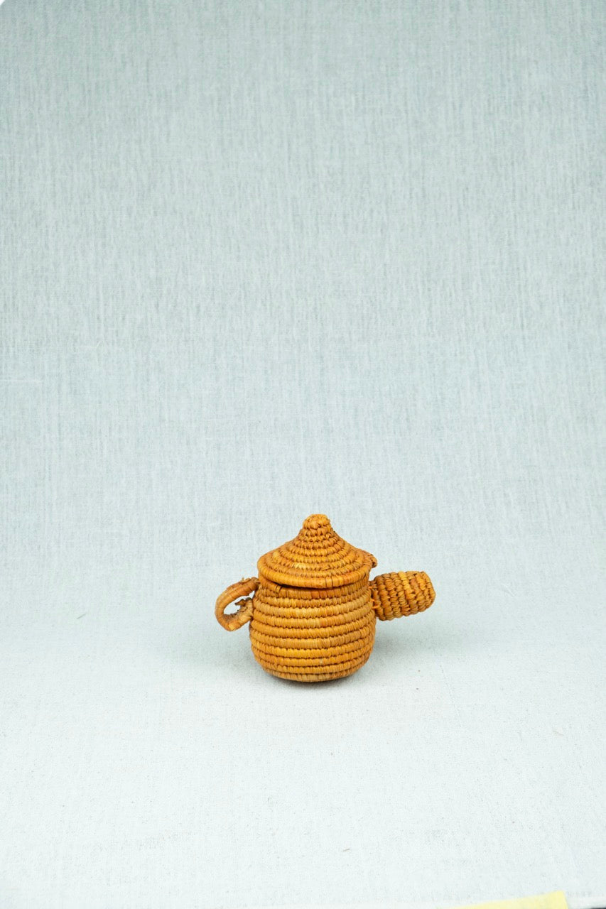 Amber Tea Palm Wicker Teapot