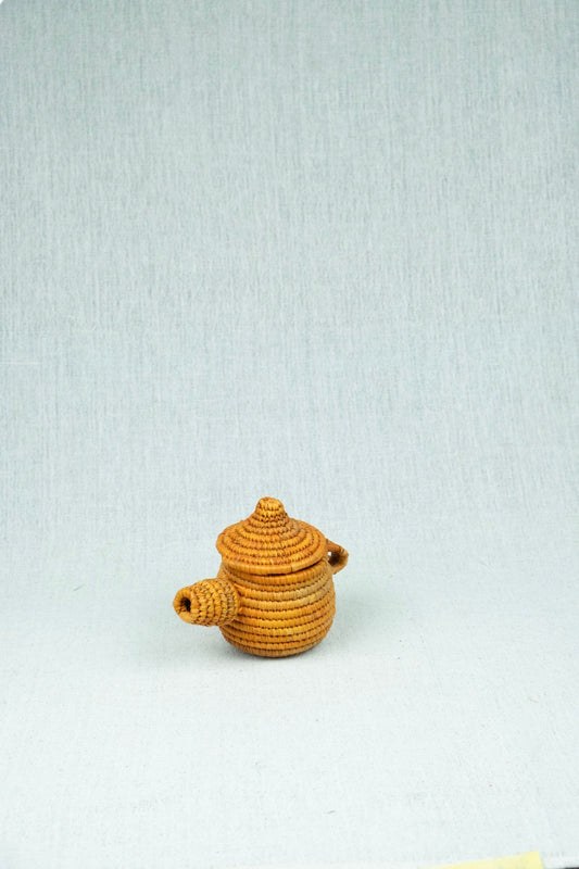 Amber Tea Palm Wicker Teapot