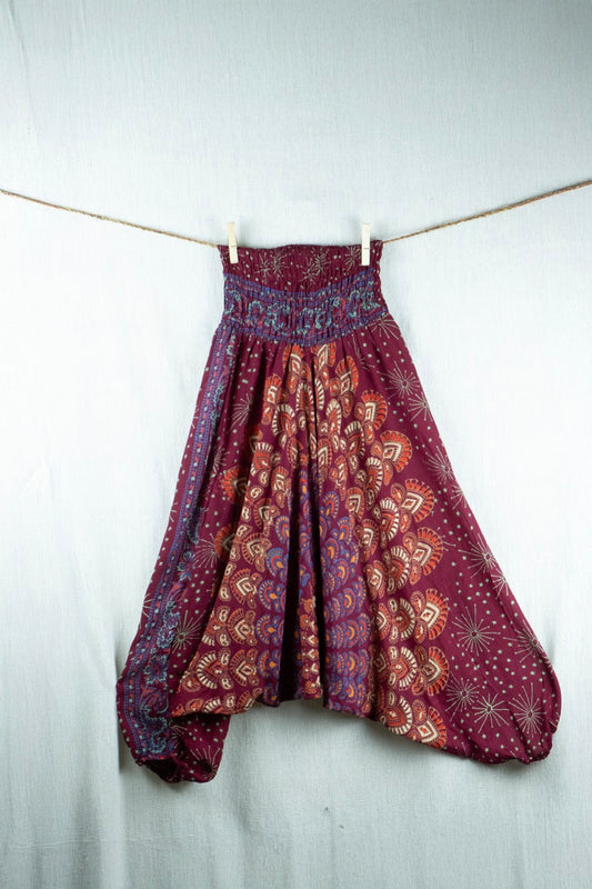 Indian Peacock Cotton Harlem Pants