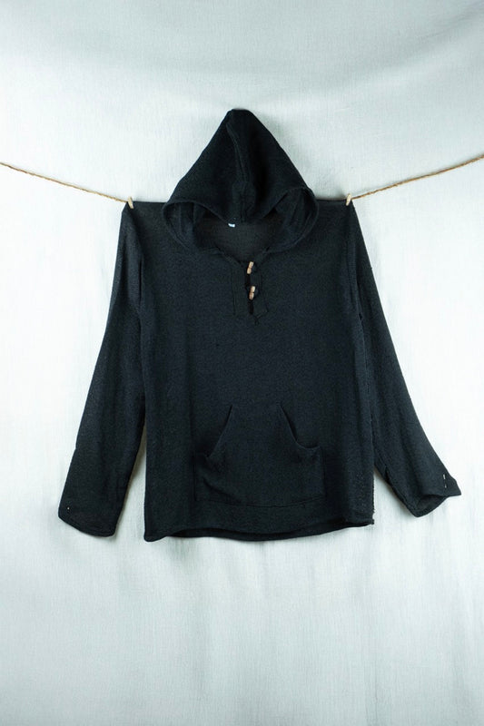 Black Hemp Hoodie