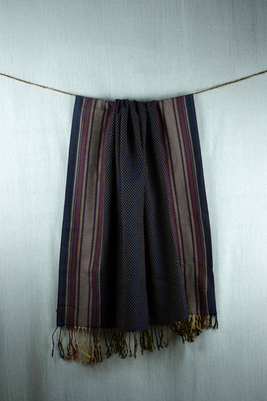 Roho Indigo Dotted Shawl
