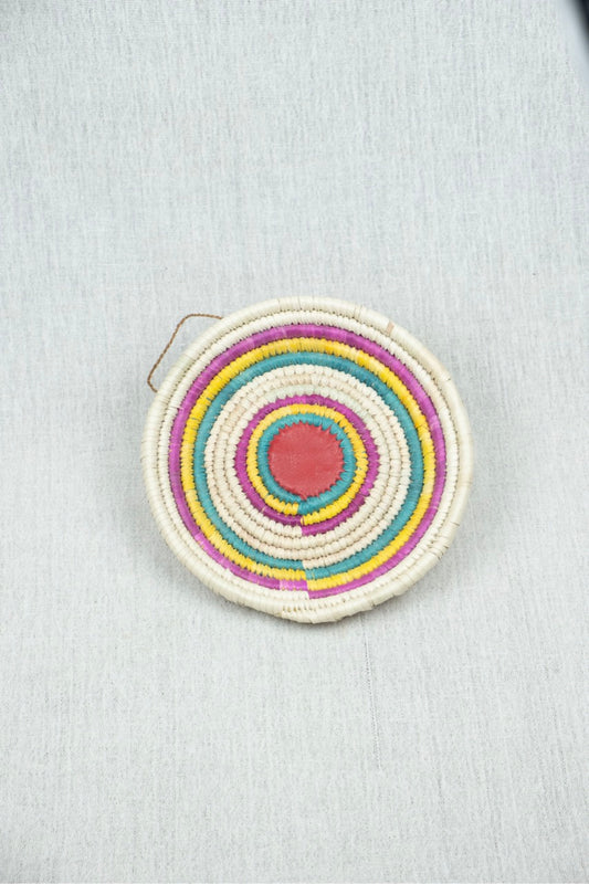 Fruitful Serenity Palm Wicker Plate S