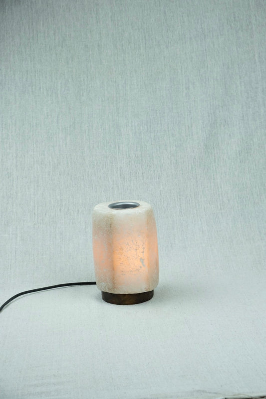 Cylindrical Siwan Rock Salt Lamp