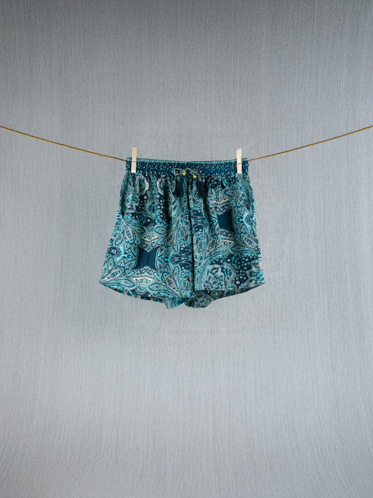 Coastal Breeze Crepe Silk Shorts
