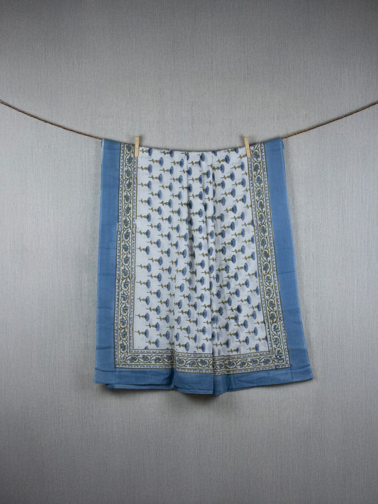 Bluebell Harmony Sarong - Hand block printed