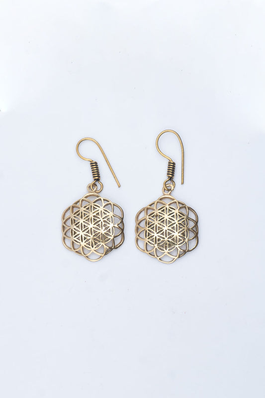 Flower of Life Dangle Earrings