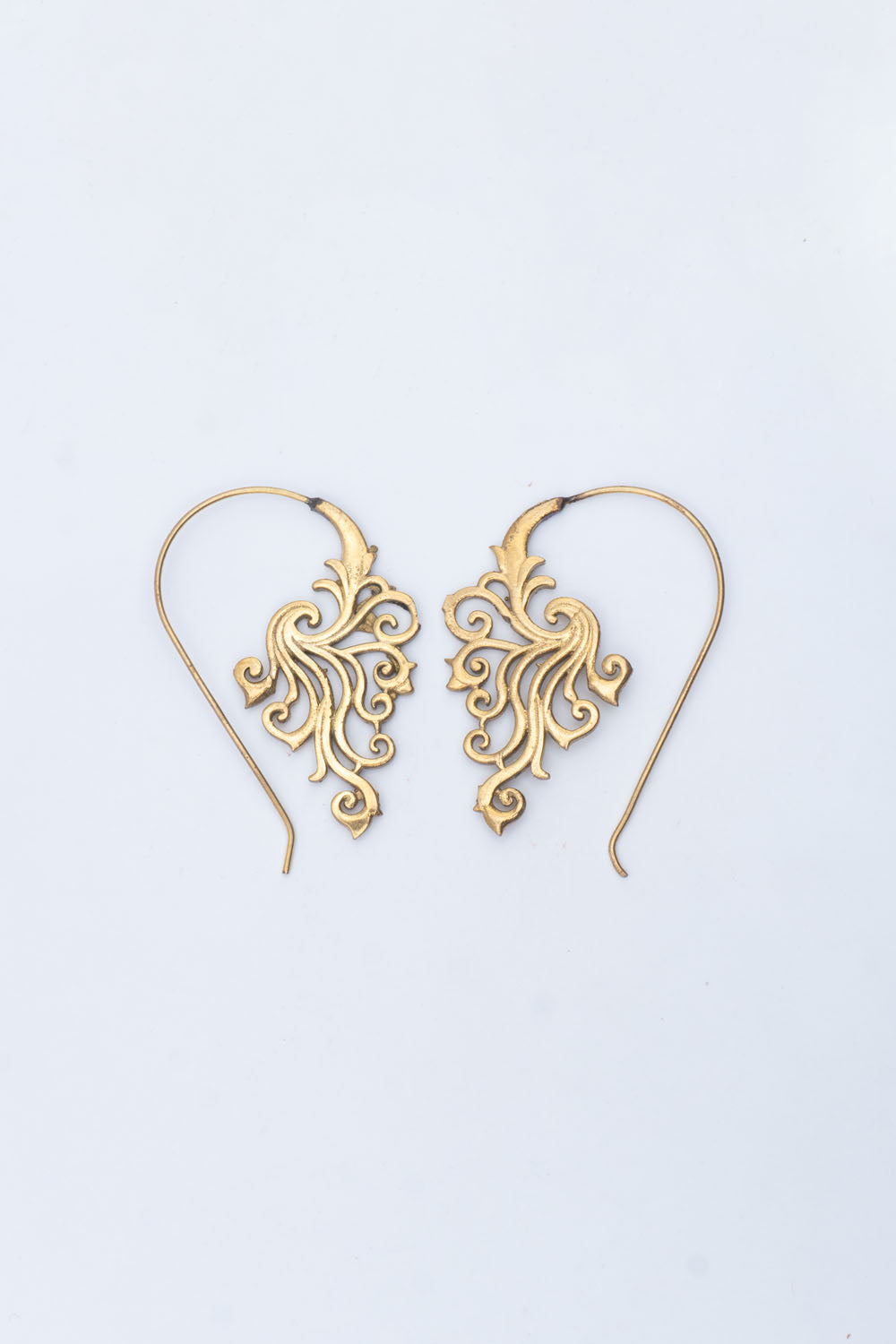 openwork Floral Dangle Earrings