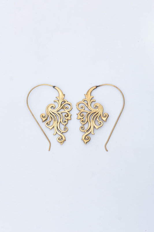 openwork Floral Dangle Earrings