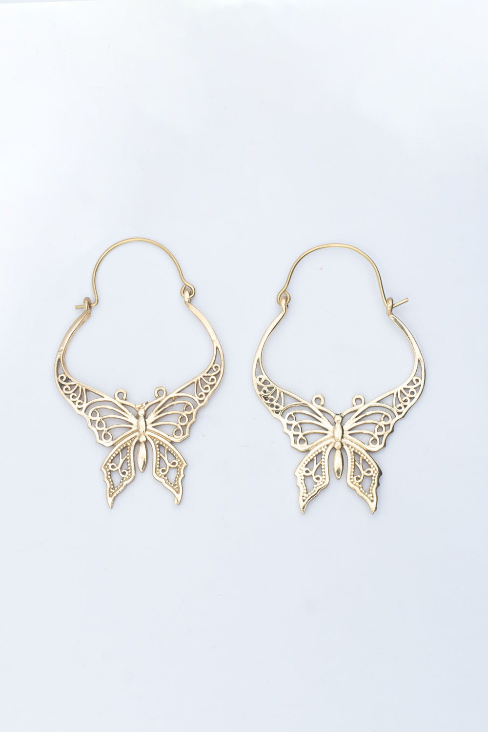 Butterfly Swirl Hoop Earrings