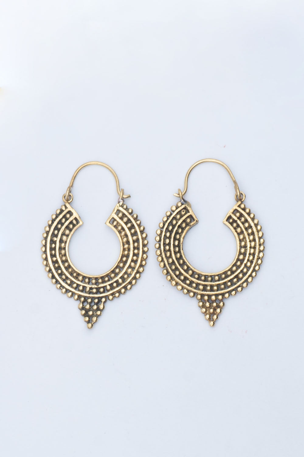 Polka Pointed Hoop Earrings