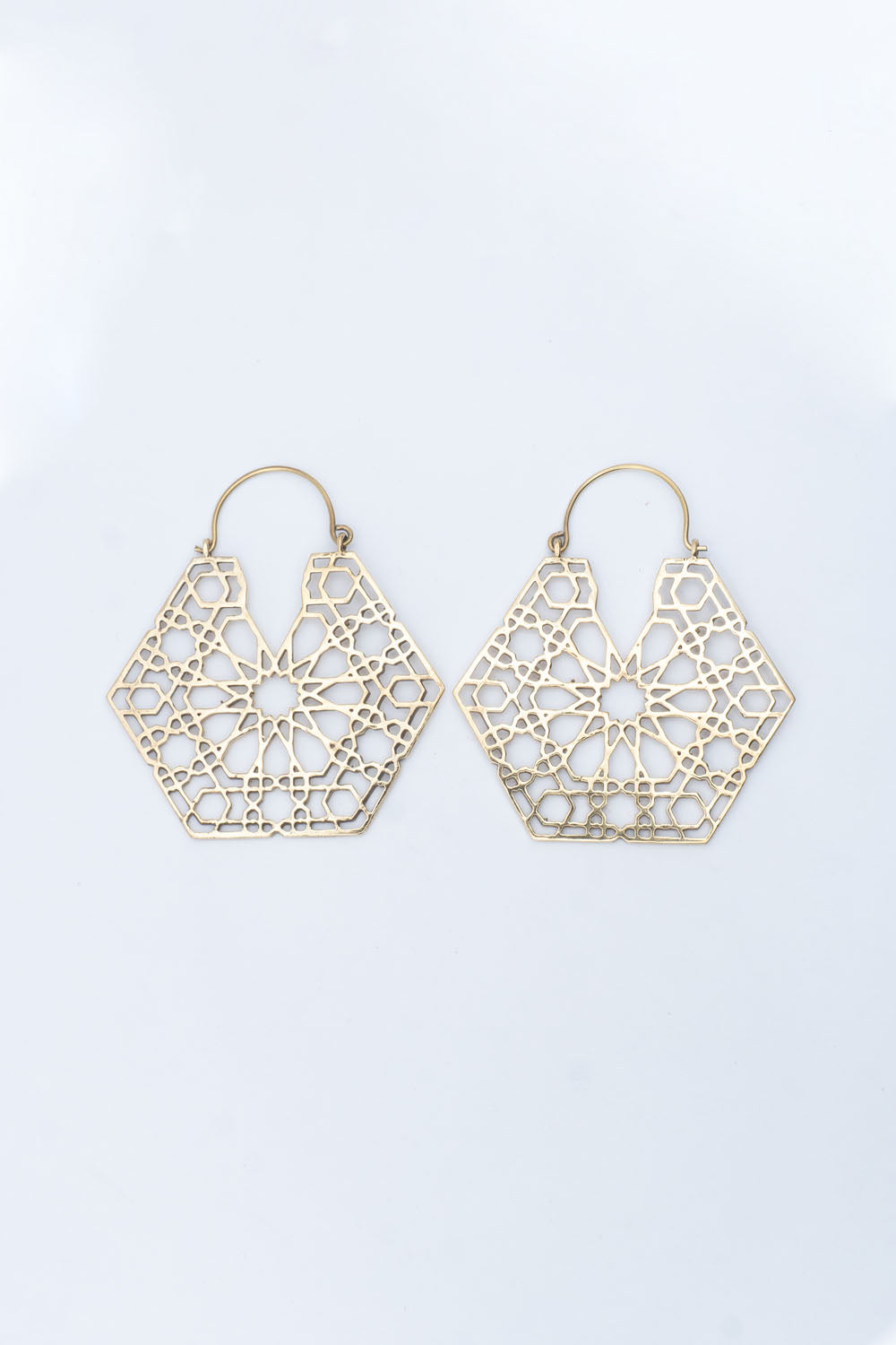 Penta Arabesque Hoop Earrings