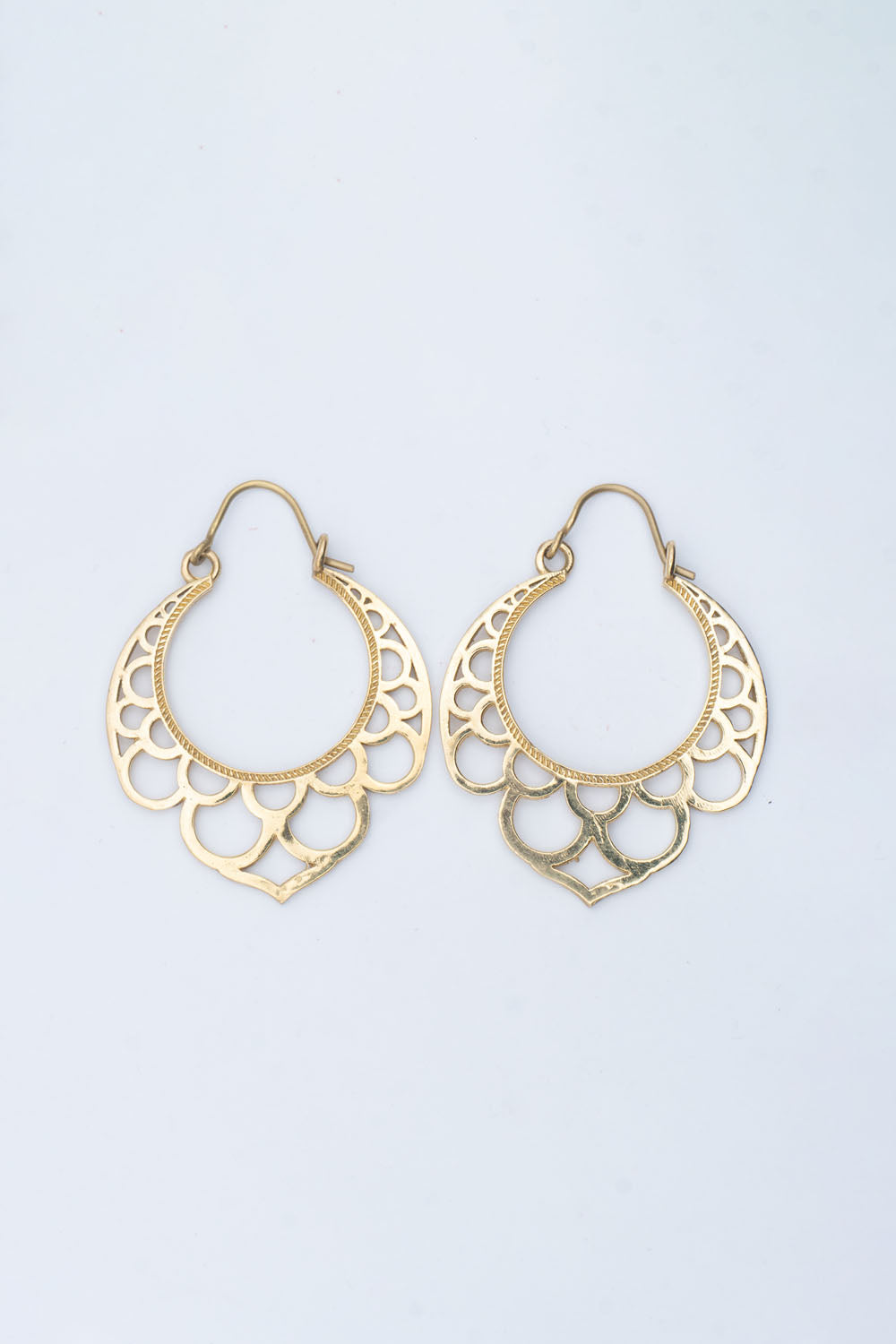 Filigree Pointed Hoop Earrings