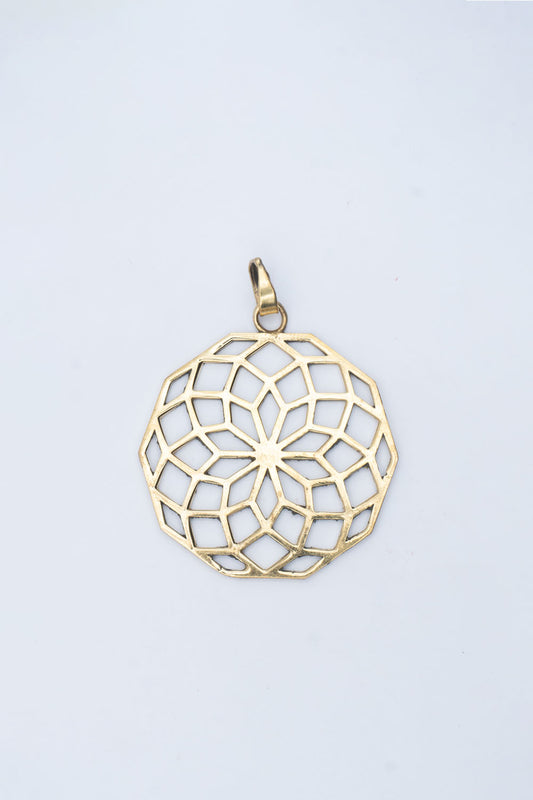 Geometric Flower Pendant
