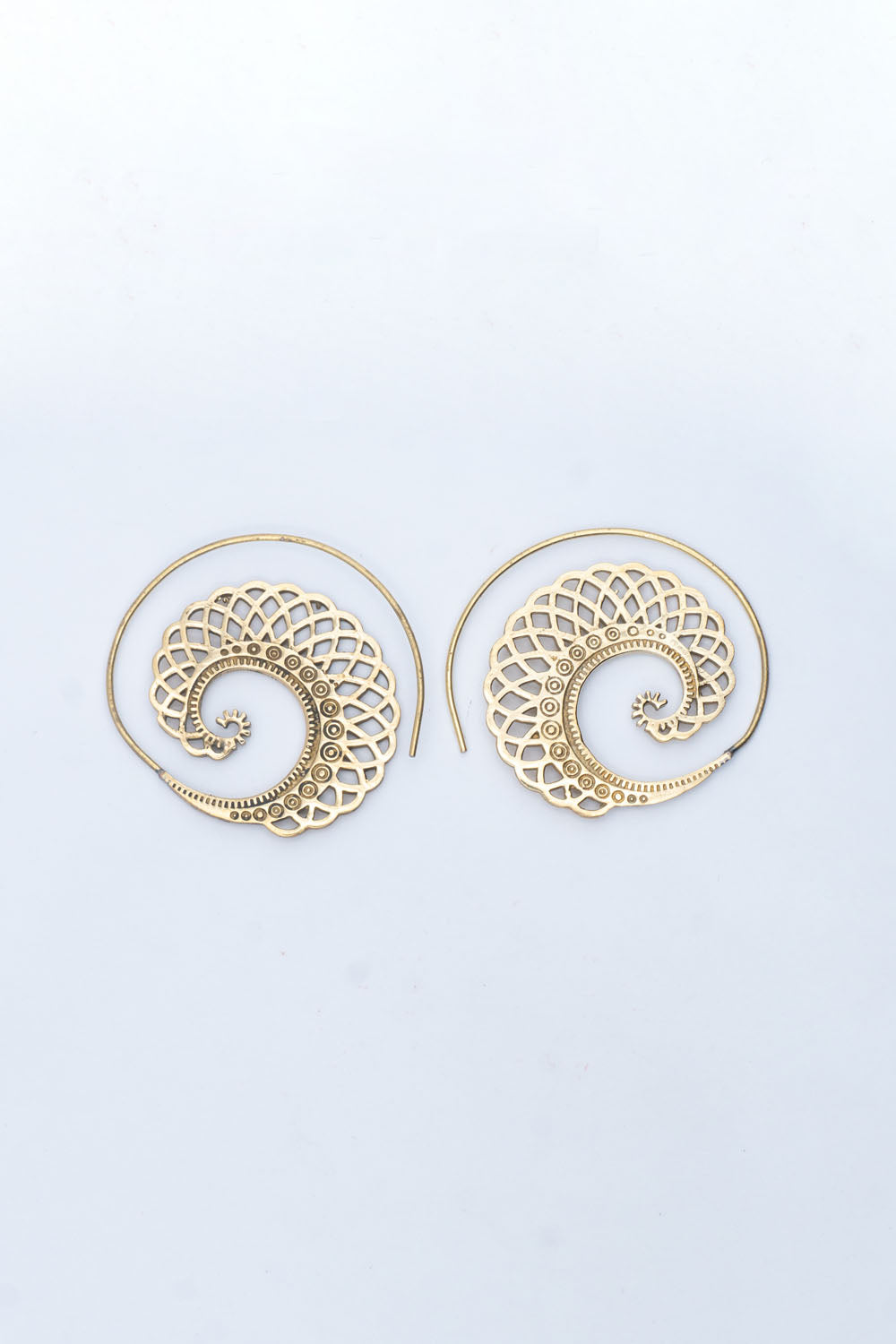Peacock Spiral Earrings