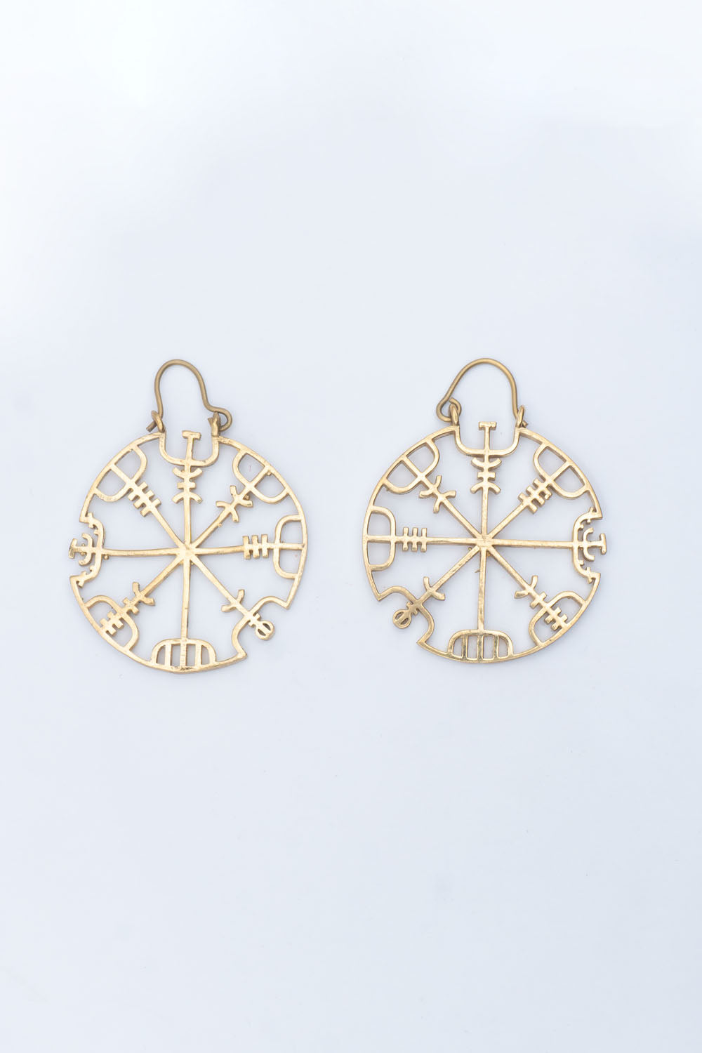 Viking Compass Hoop Earrings