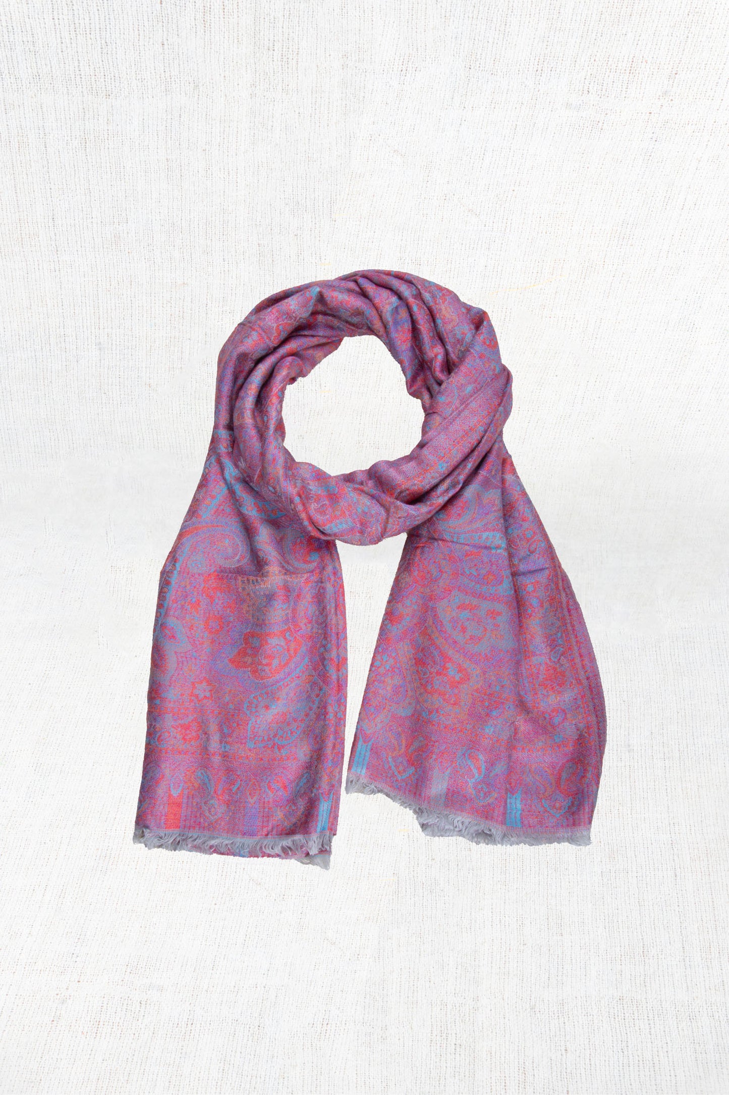 Shadow Purple Silk Cashmere Scarf