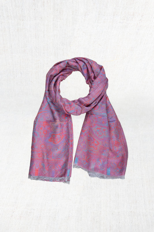 Shadow Purple Silk Cashmere Scarf