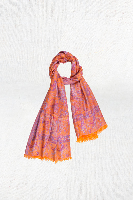 Mandarin Magic Silk Cashmere Scarf