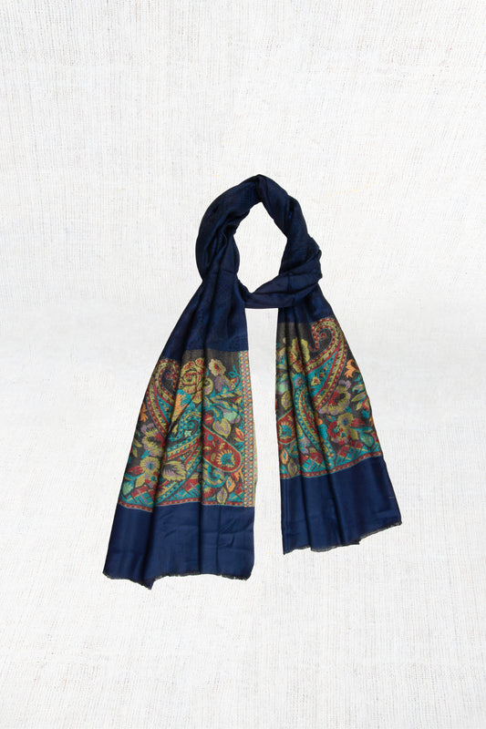 Azure Affinity Silk Cashmere Scarf