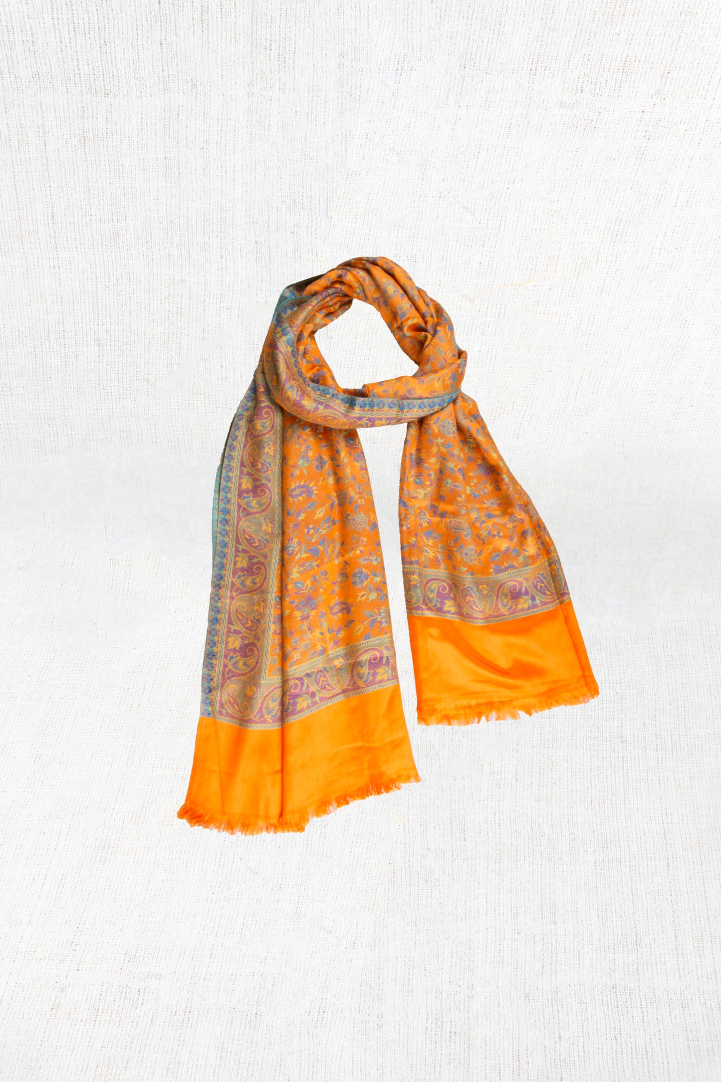 Tangerine Temptation Silk Cashmere Scarf