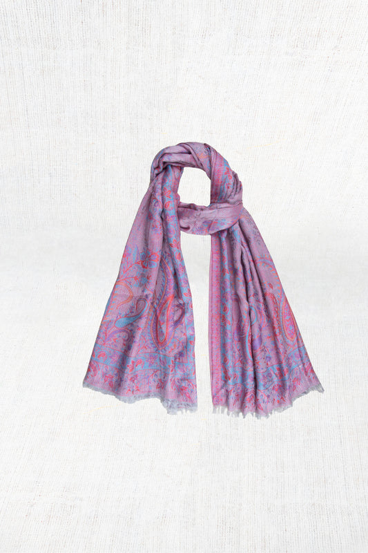 Royal Plum Silk Cashmere Scarf
