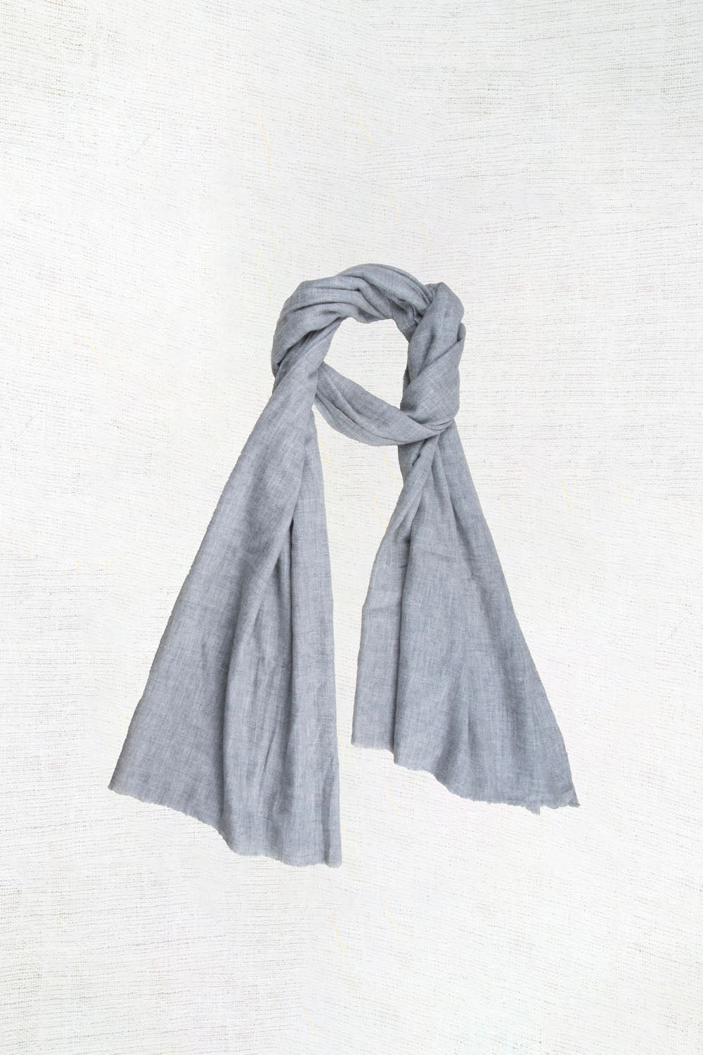 Plain Small Pure Cashmere Shawl (nardo grey)