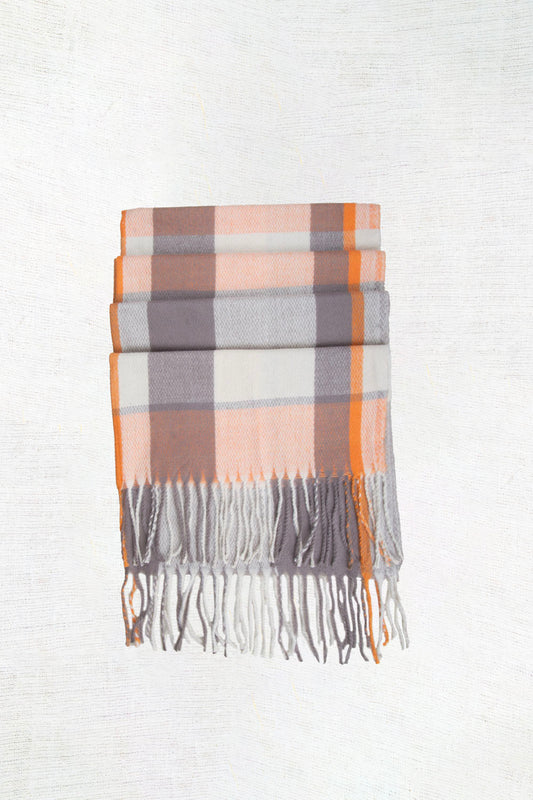 Chequered big Pure cashmere shawl