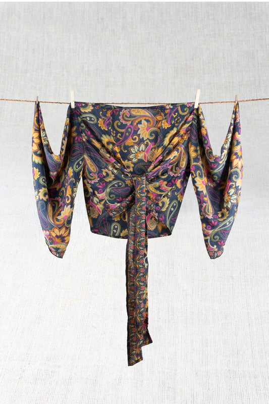 Blossom Beauty Silk Cropped Top