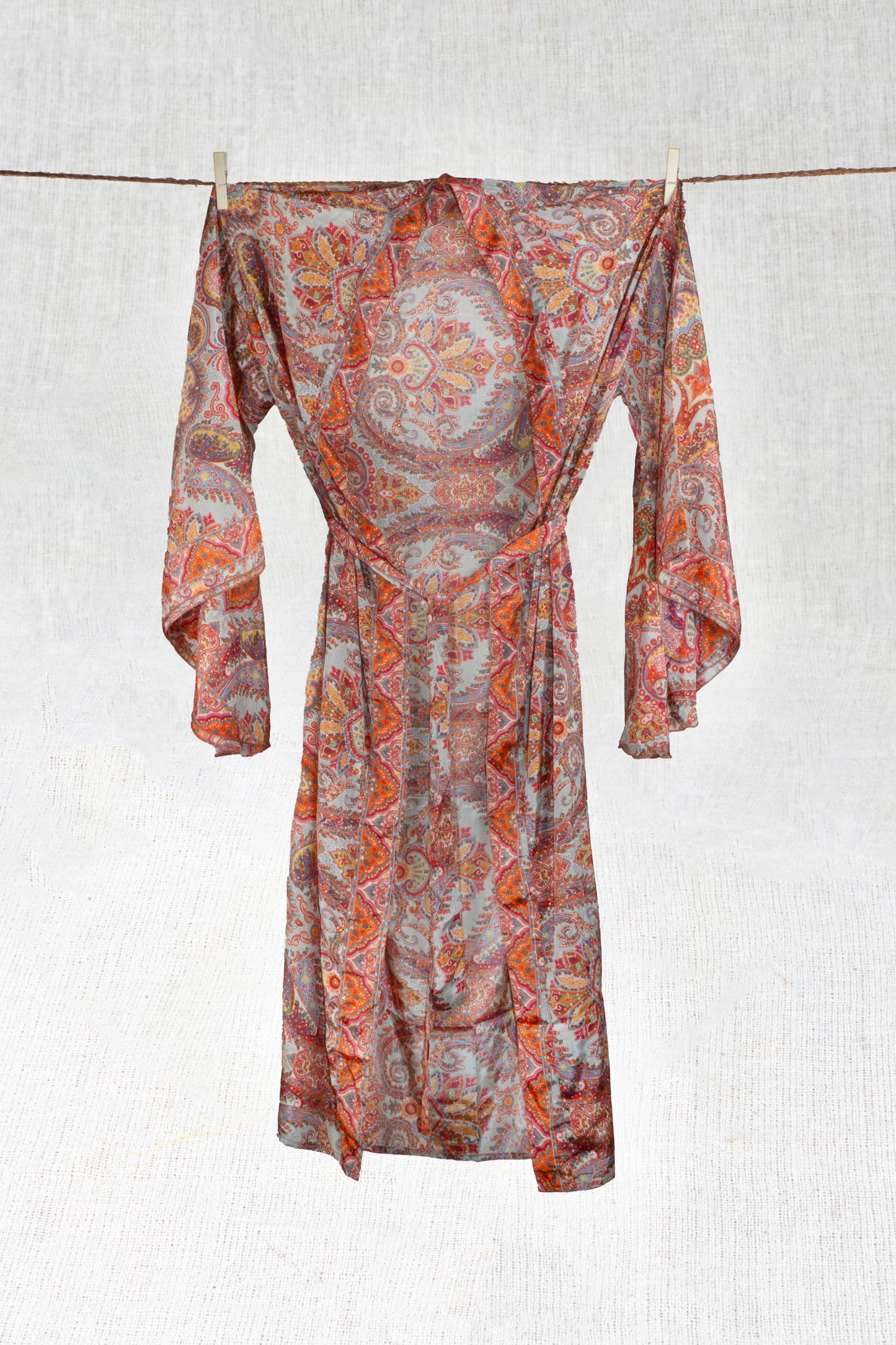Scarlet Silk Kimono