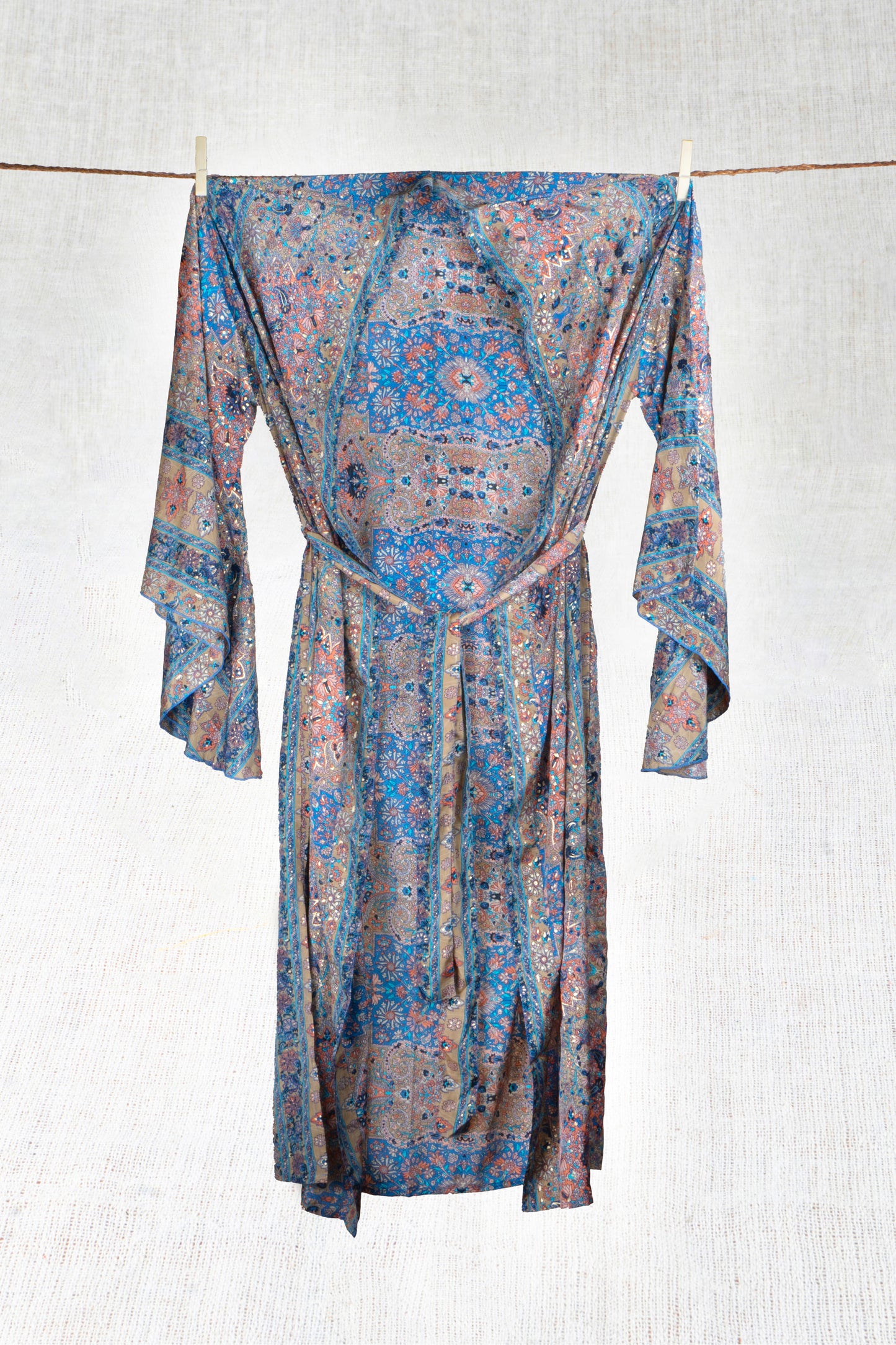 Blue Horizon Silk Kimono