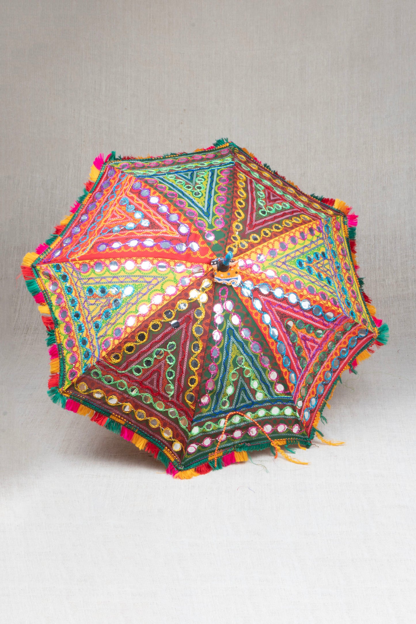 Vibrant Vista Handmade Round Umbrella