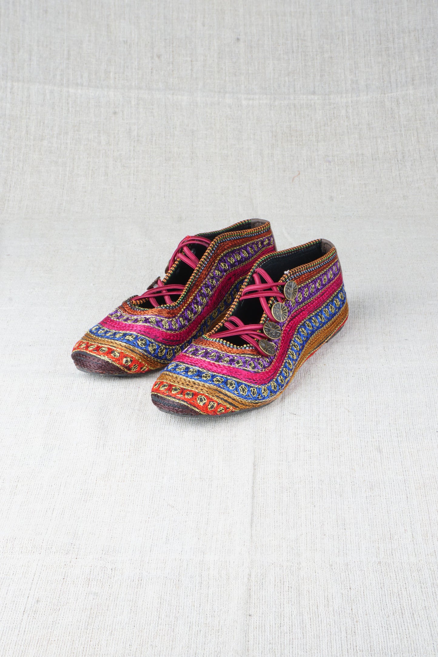 Vibrant Violet Indian Rajasthani Shoes