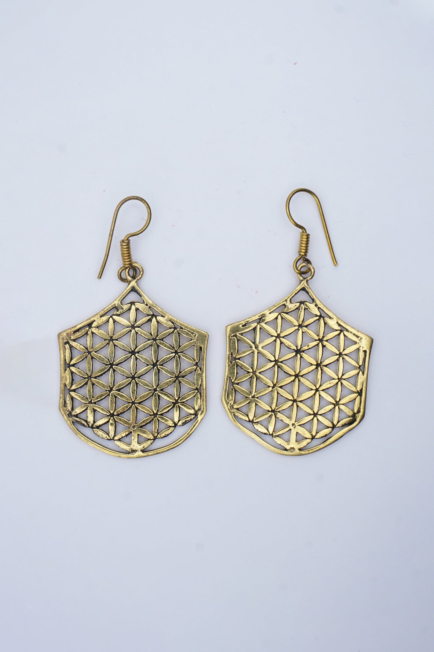 Flower of Life Hexa Dangle Earrings