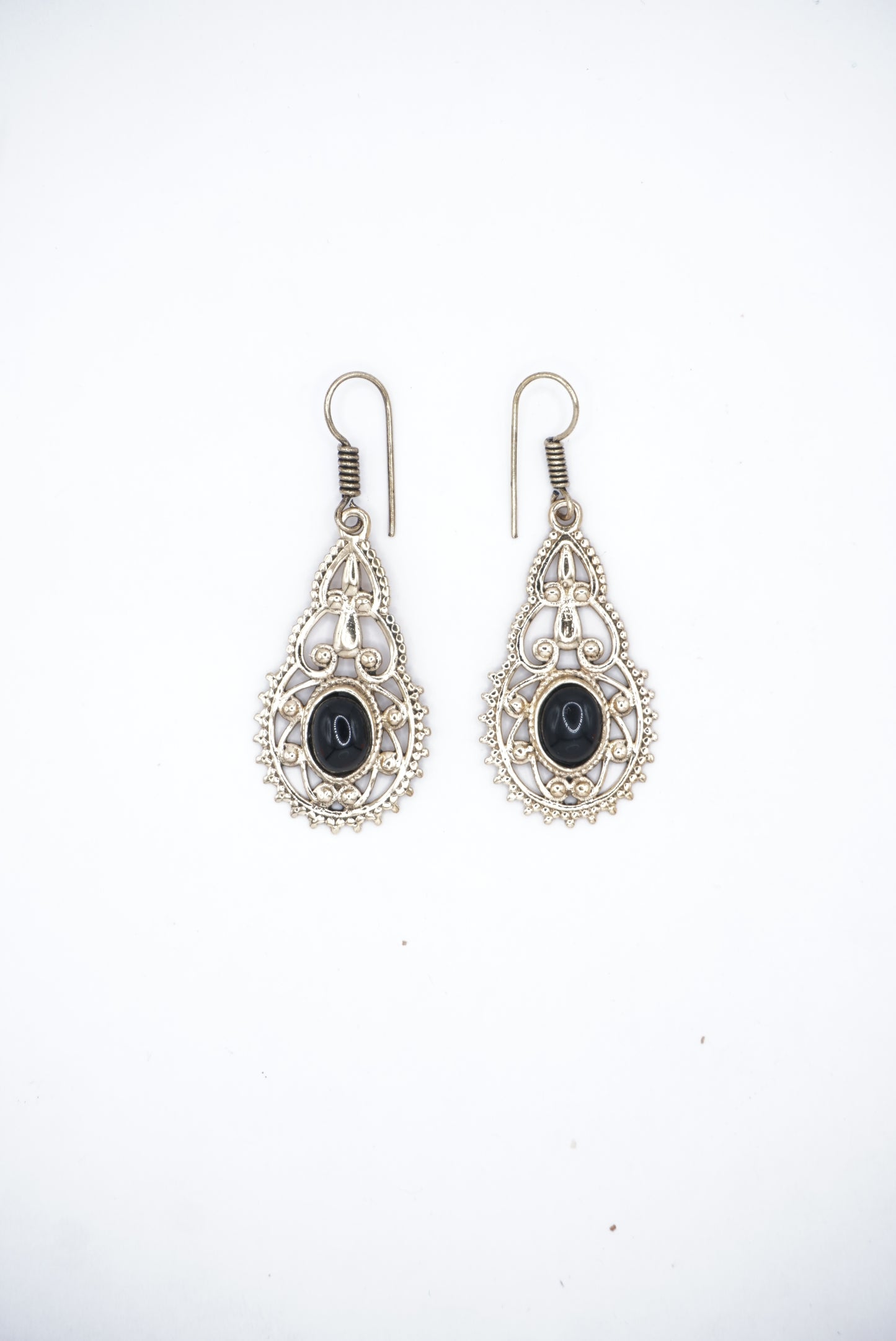 Moonstoned Dangle brass Earrings