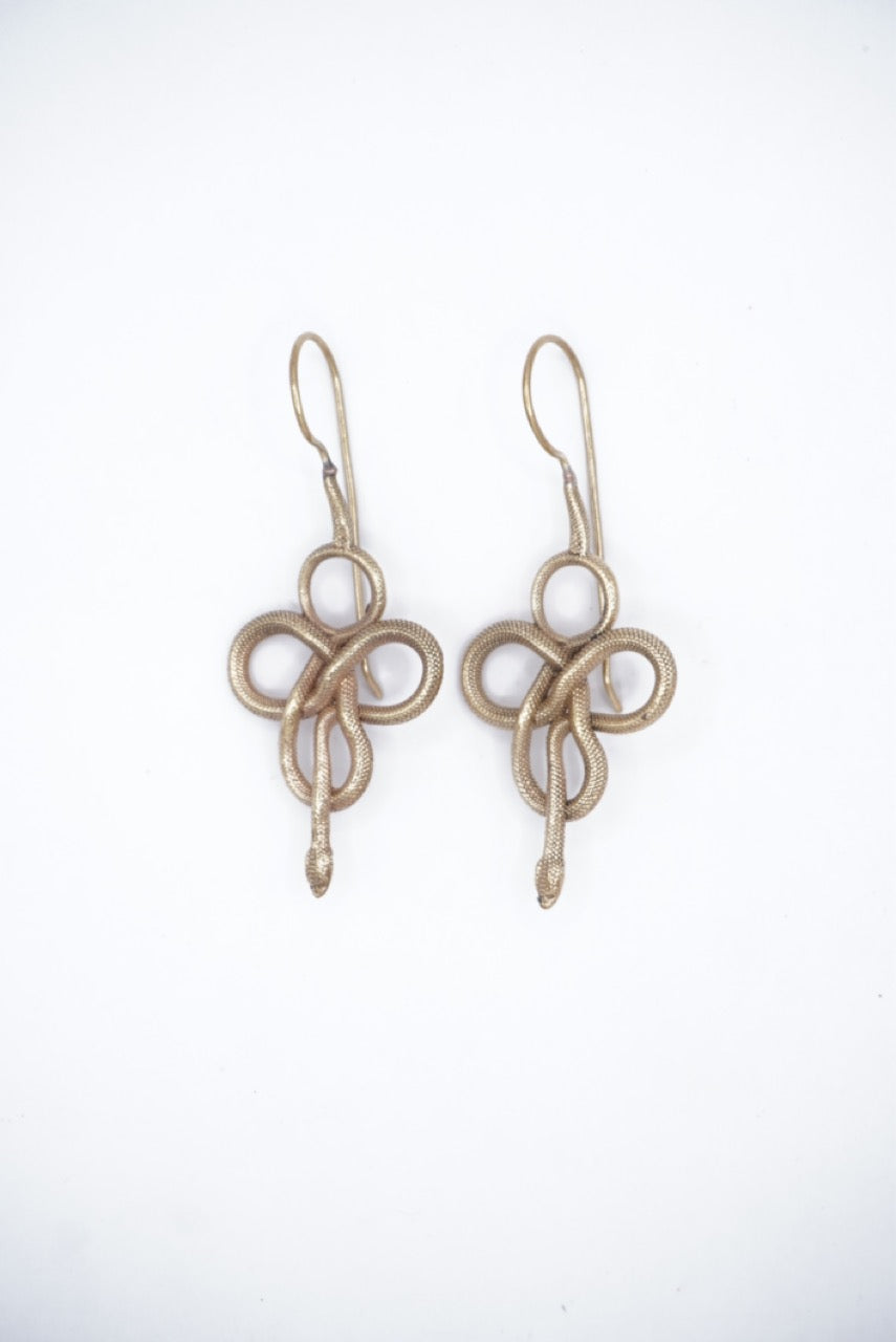 Knott Snake Dangle Earrings Small