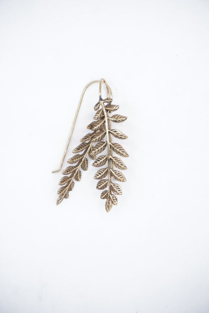 Leafs Dangle Brass Earrings