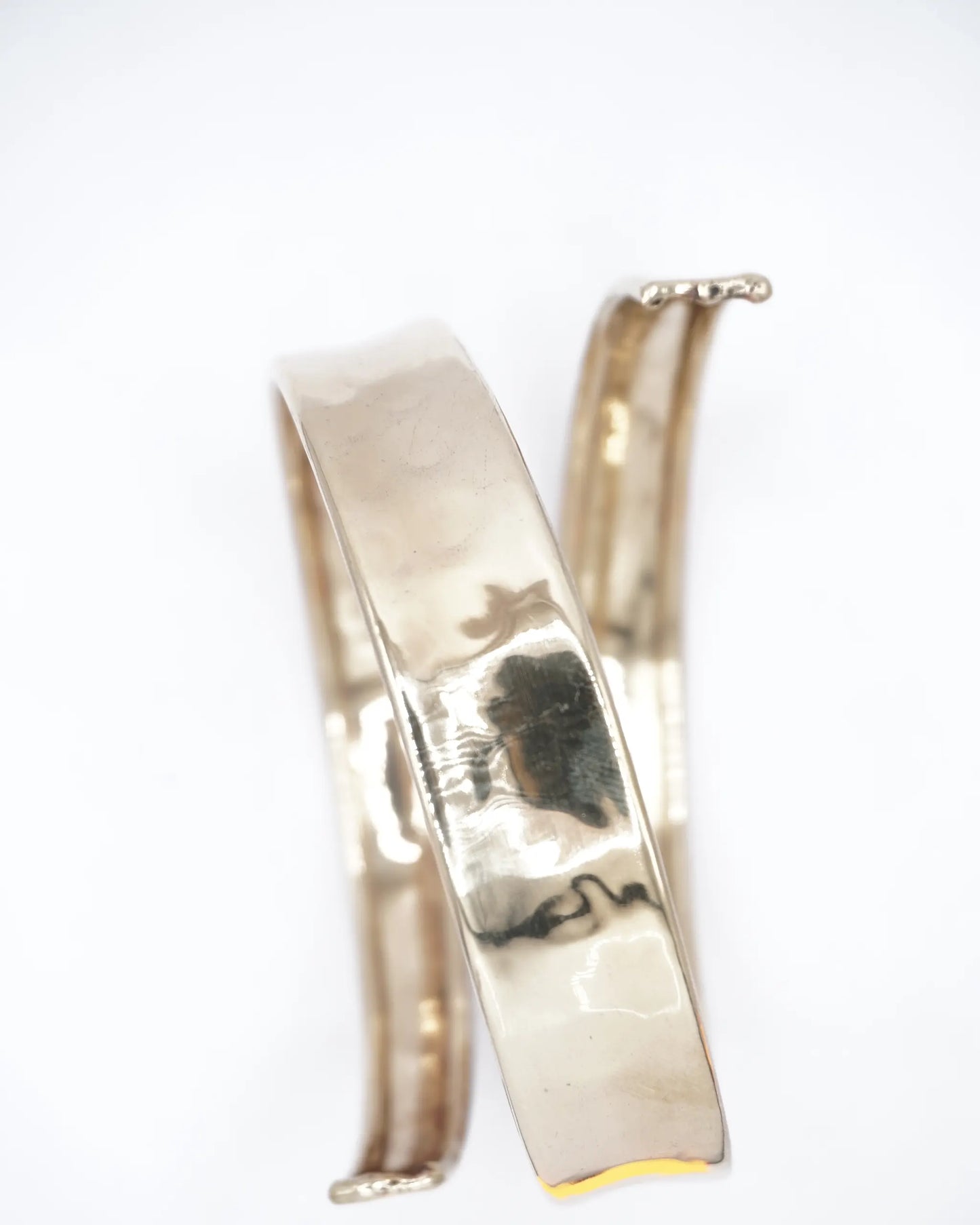 Hand Forged Dimple Brass Arm Bracelet