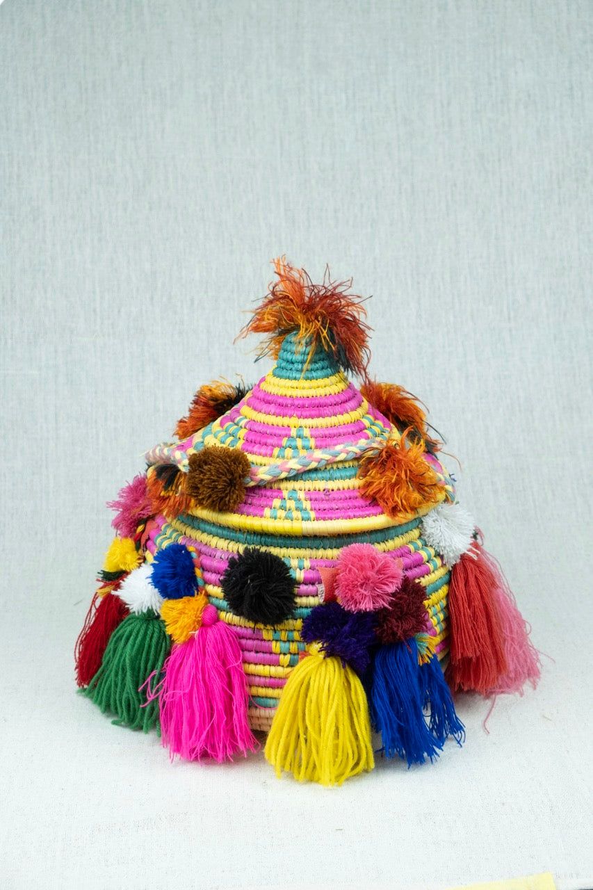 Mankoosha Palm Wicker Bowl L