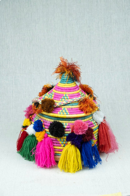 Mankoosha Palm Wicker Bowl L