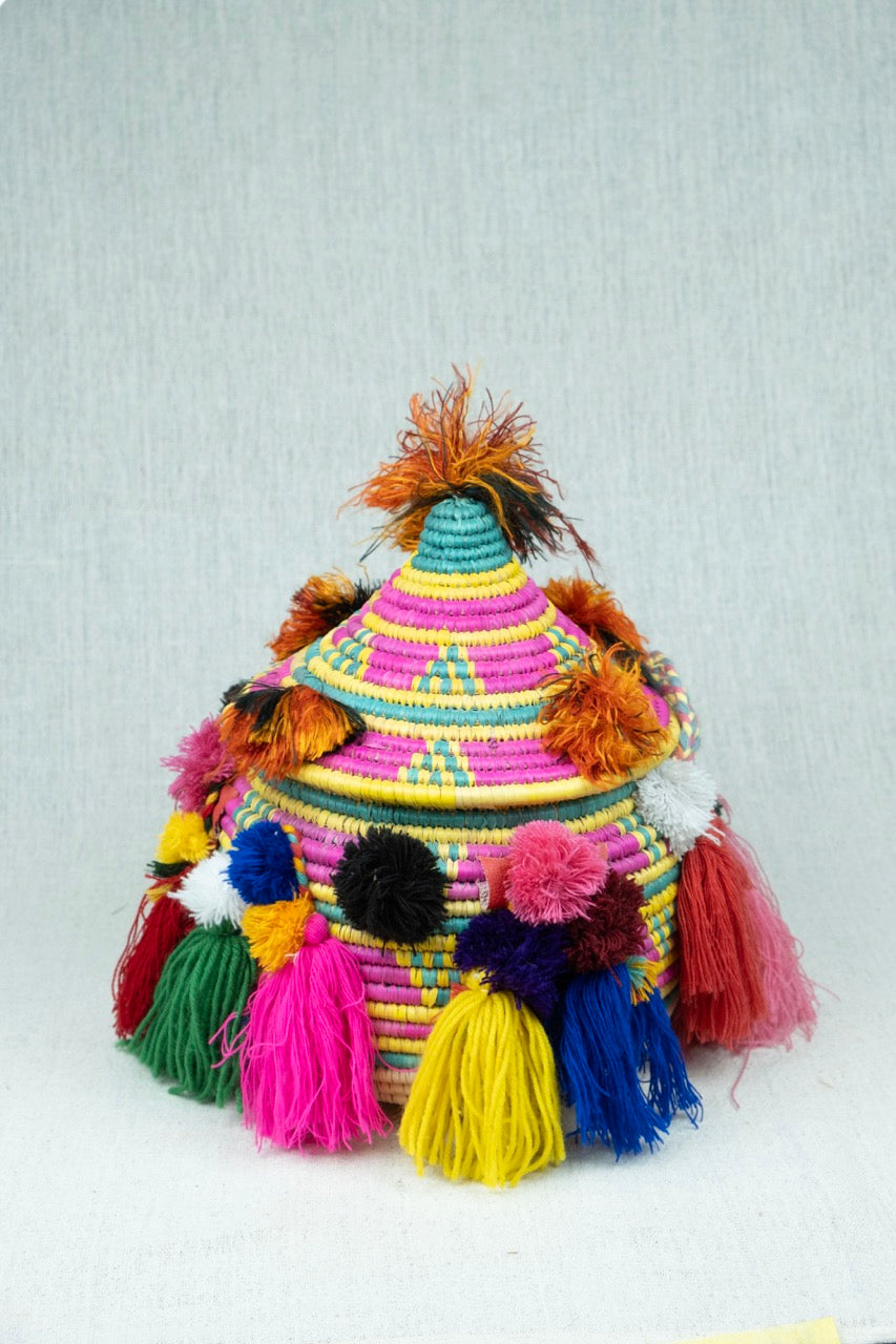 Mankoosha Palm Wicker Bowl L